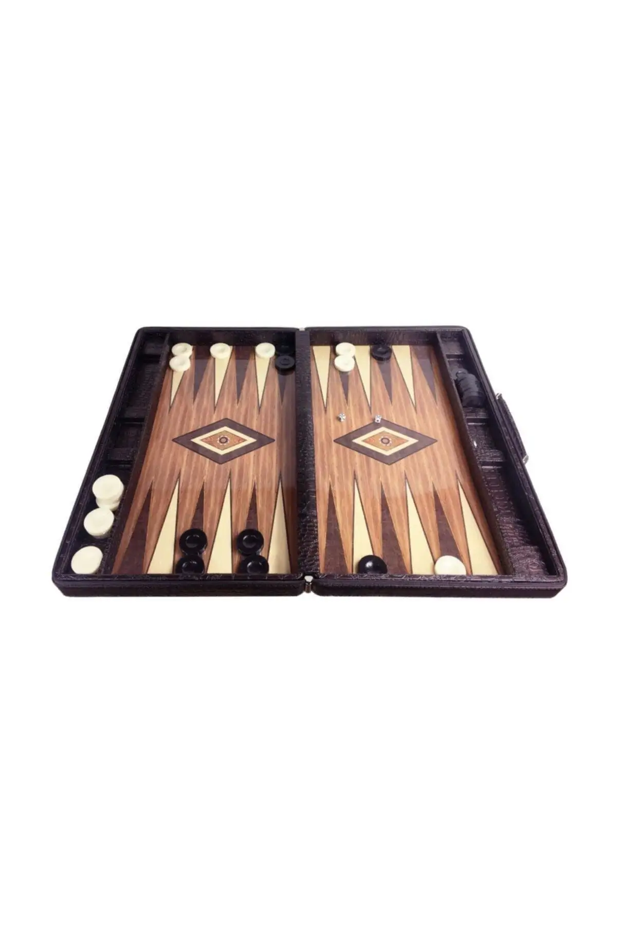 Backgammon with Leather Bag Medium Size stylish design make your hobby enjoyable trend product with easy to carry bag