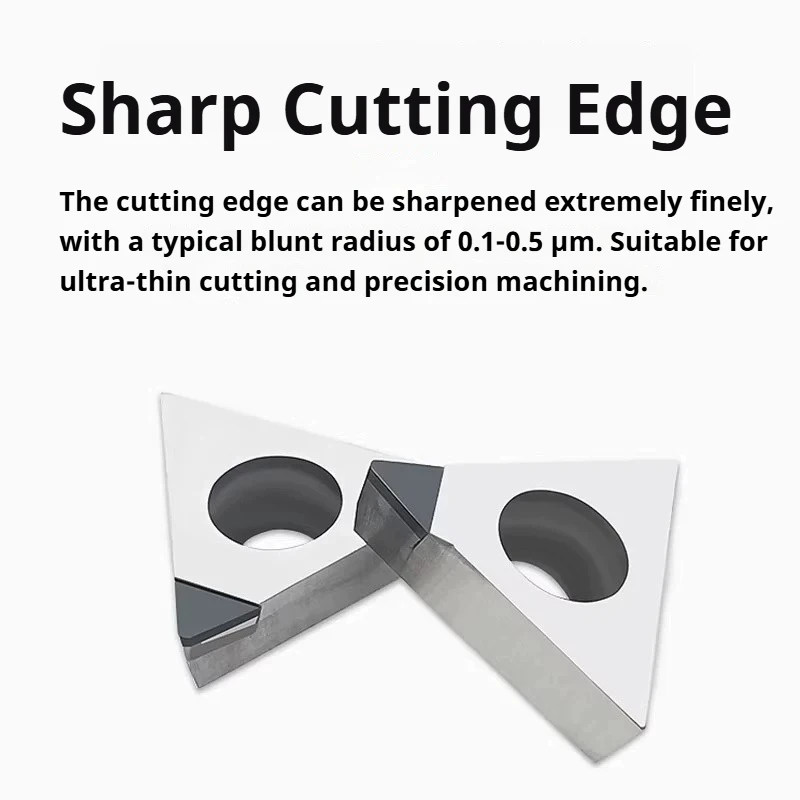TCMT Series PCD CBN Insert 2PCS 090204 110204 16T304 Triangle Turning Tool for CNC Lathe Durable Cutting view 3
