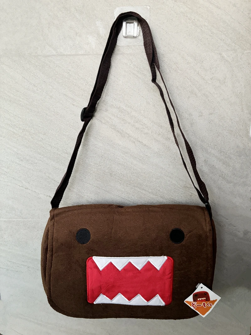 Domo Kun Plush Messenger Bags for Women Men Fashion Cute Cartoon Anime School Bag Brown Crossbody Bags