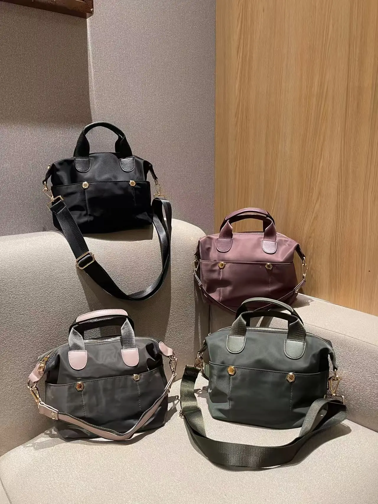 

Ele Commuter Nylon Crossbody Bag Women's Single oulder Handbag Faionable Dumpling Bag Detachable Strap Daily Use