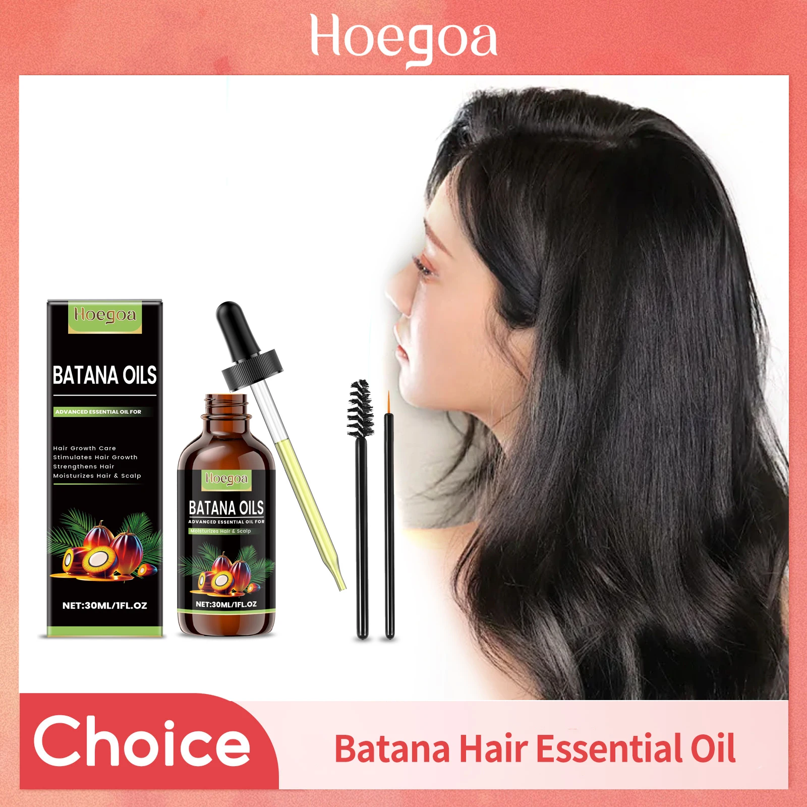

Batana Oil For Hair Growth Eyelashes Enhancer Anti Hair Loss Strengthen Thicker Nourishing Scalp Eyebrow Eyelash Regrowth Care