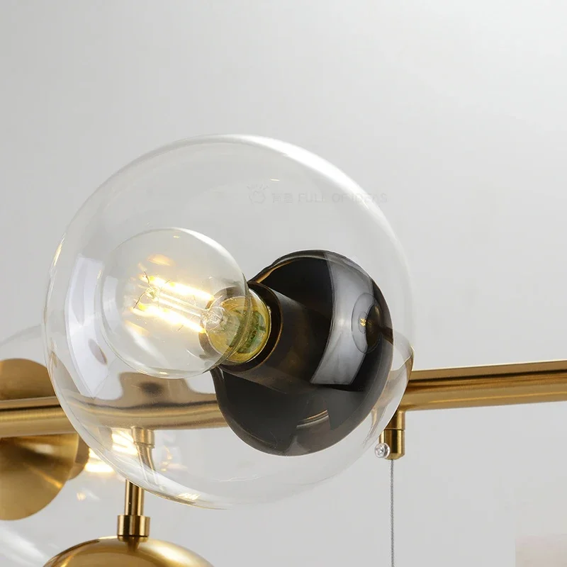 Nordic Designer Glas Ball Anhänger Lichter Lange Form für Esszimmer Wohnzimmer Hängen Anhänger Lampe Glanz Zimmer Dekor