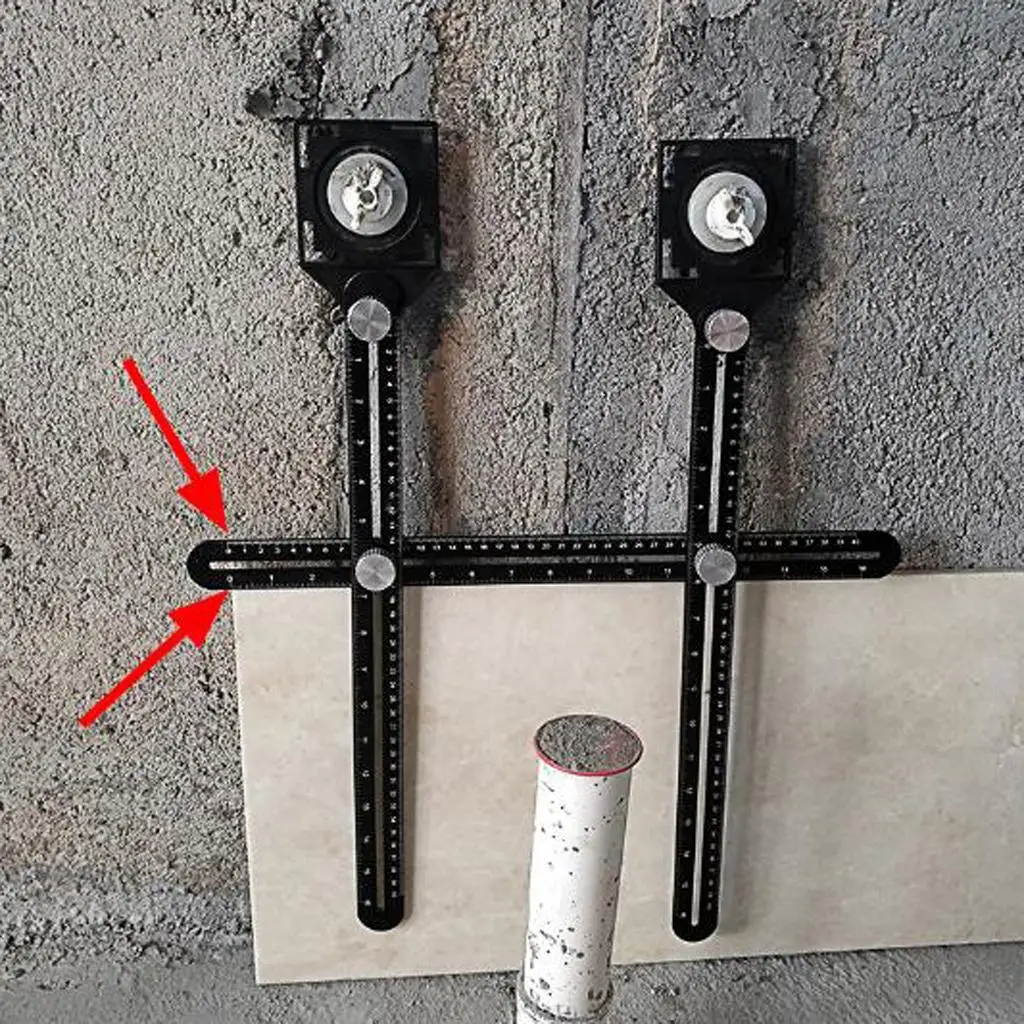 Professional Tile Drill Guide Stainless Steel Adjustable Tile Tool Tile Positioning for Tilers