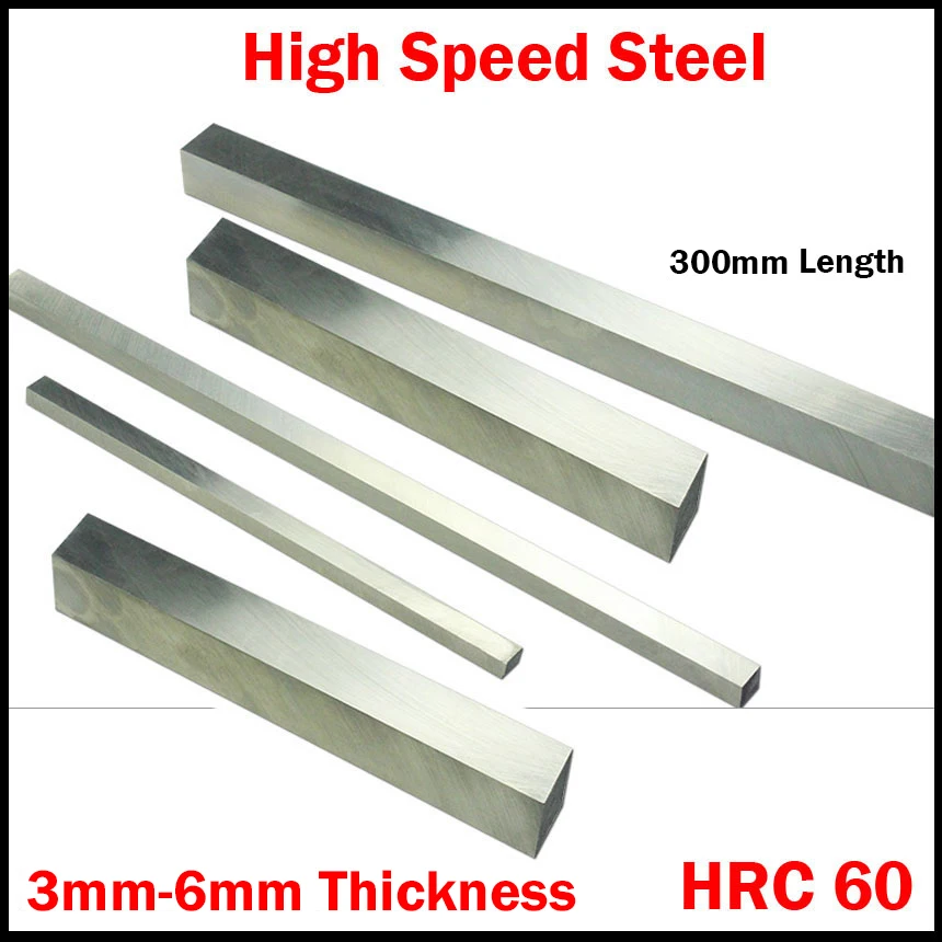 

300*25*3 300x25x3 300*25*4 300x25x4 3mm 4mm Thickness HRC60 HSS Rectangle Metalwork Boring Bar Fly Cutter Cutting Lathe Tool Bit