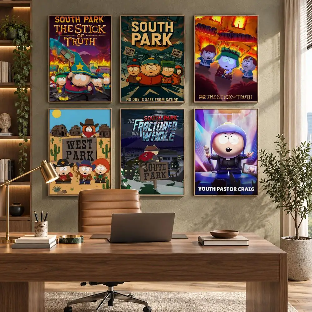 South Park Funny Cartoon Decor Poster HD Waterproof Wall Decal for Study, Living Room & Garage, DIY Great Gift for Fans