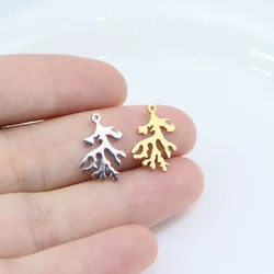 10pcs Wholesale StainlessSteel High Quality Sea Motif Mirro Polish Women Charm Pendant DIY Necklace Bracelets Vacuum Plate