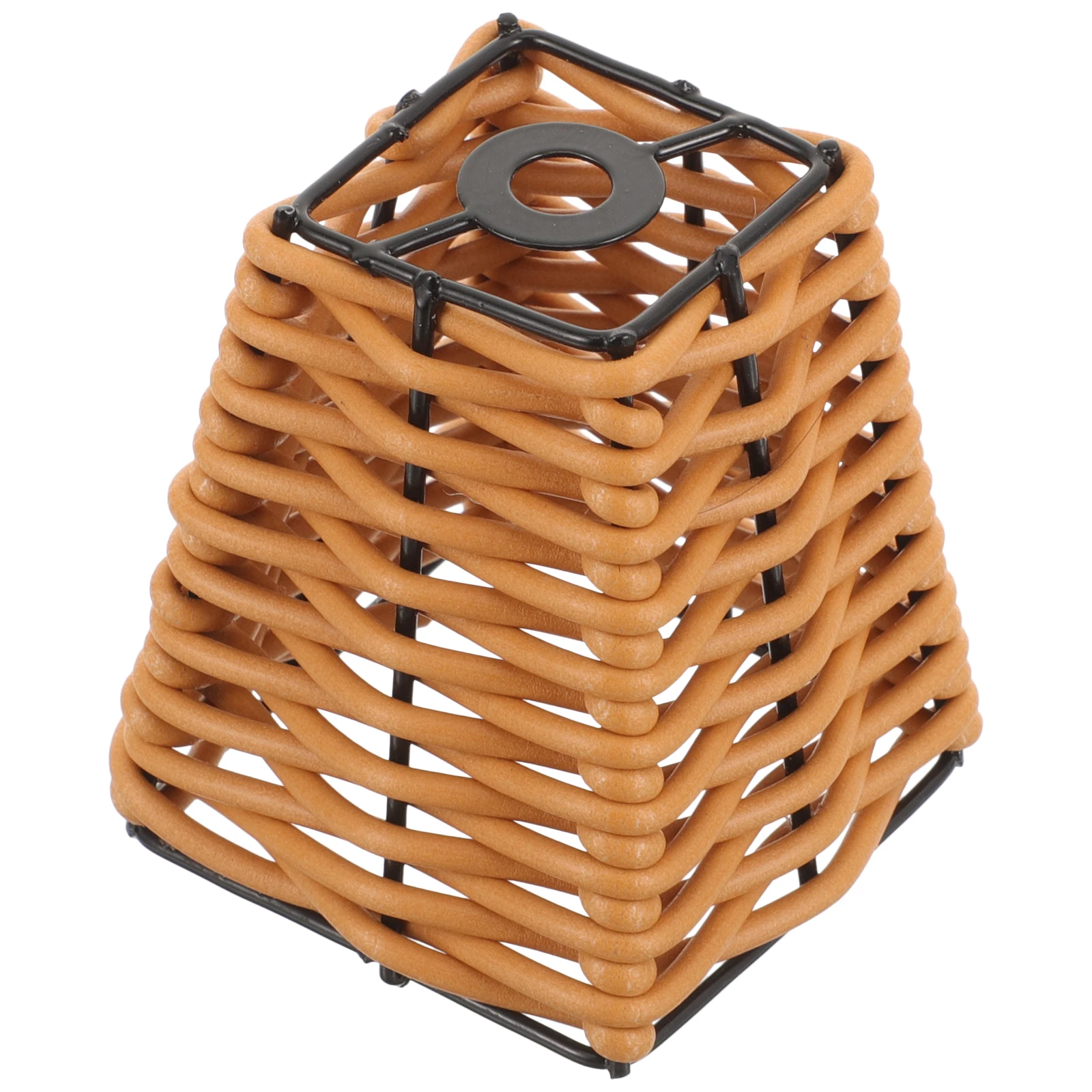 غطاء المصباح المنسوج غطاء قلادة الروطان لضوء السقف ديكور ريفي نمط استبدال حامي الغبار المنزلية المنسوجة