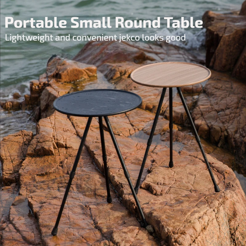 

Outdoor Folding Aluminum Alloy Round Table Camping Self-Driving Travel Equipment Portable Balcony Coffee Small Round Table