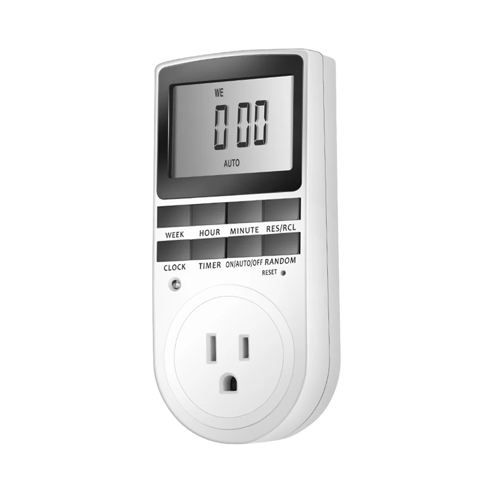 

Digital Timer Socket Big Screen Power Control Intelligent Outlet Programmable for Energy Saving and Home Automation