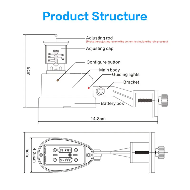 FuJin Wired Rain Sensor Automatic Irrigation  Water Timer Functional Kit Garden Automatic Sensing Controller