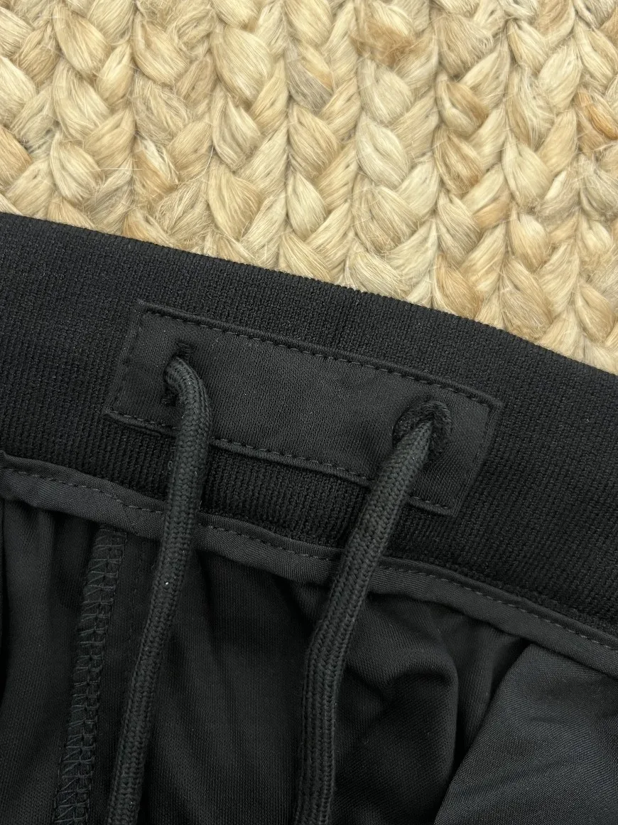 Men Casual Pants Polyester Tencel Wool Blend Joggers Drawstring Cuffed Sweatpants