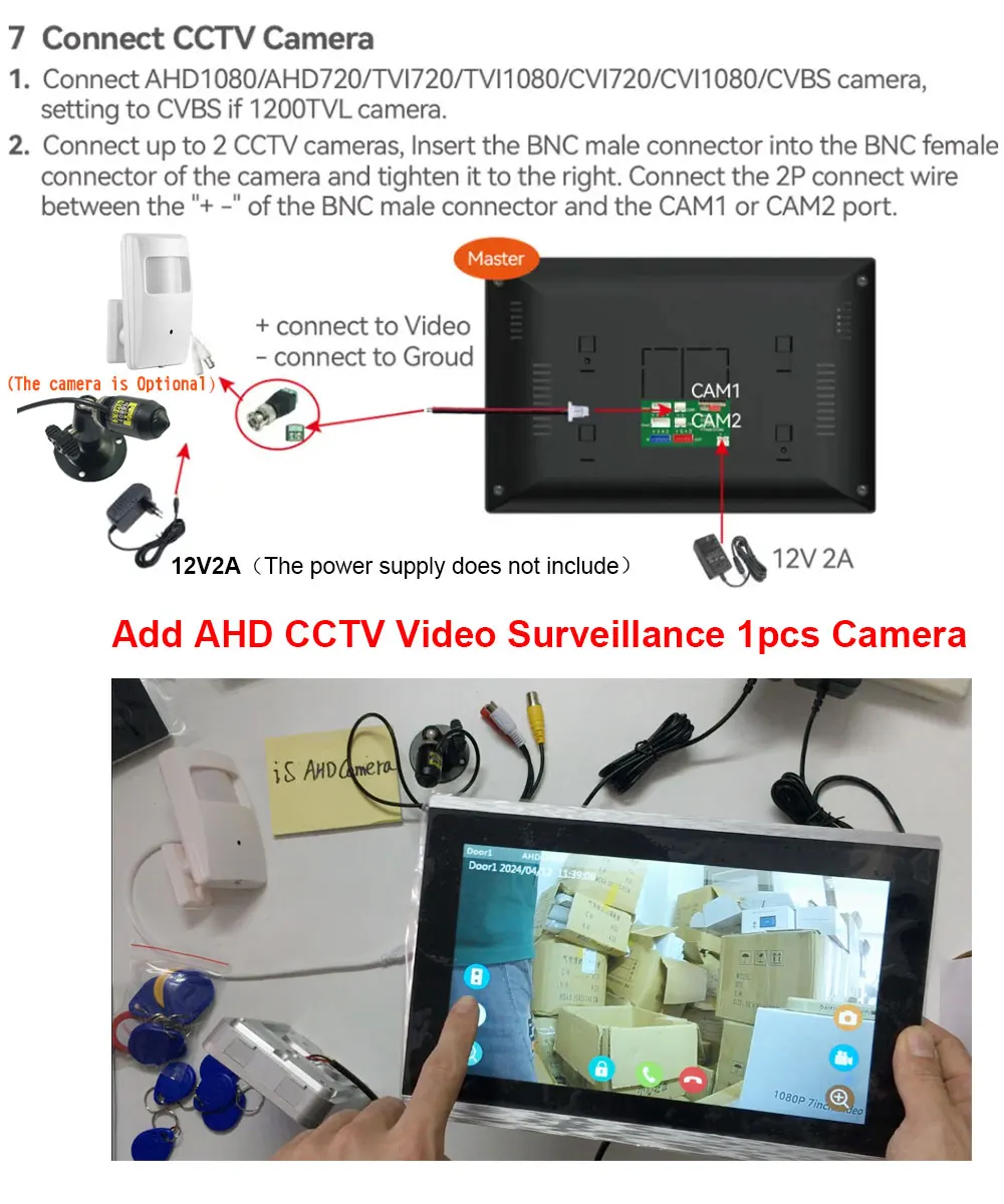 Imagem -04 - Video Door Phone Intercom System App Campainha com Fio Cartão Swipe Fechadura Elétrica Tuya App 1080p Wifi Wire Touch Screen 7