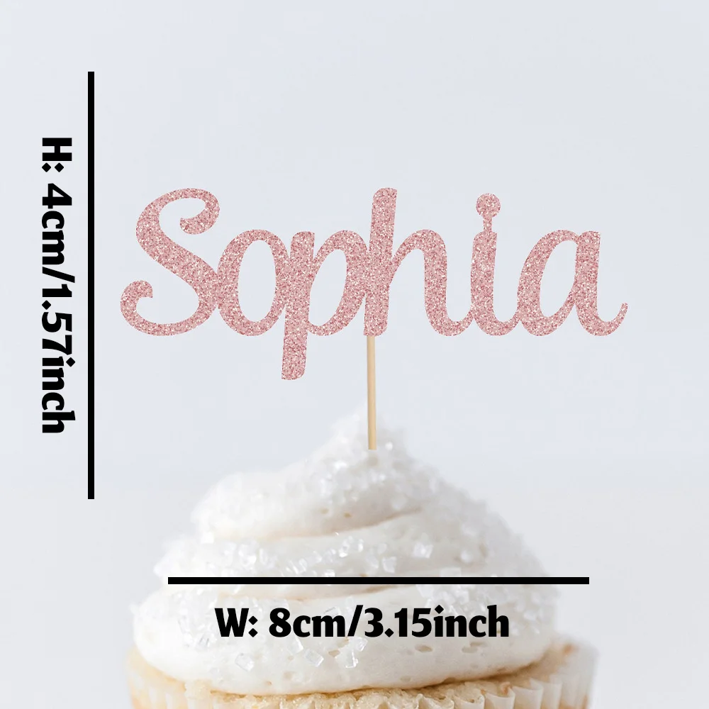 1PC Custom PMMA Cake Topper - Personalized Name Low-Saturation Accessory | Laser Engraved Warm Unique Gift for Celebrations image 6