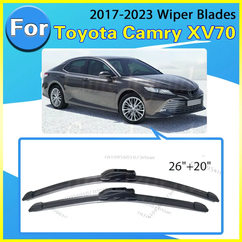 2PCS Premium Windshield Wiper Blades For Toyota Camry XV70 70 2017-2023 Daihatsu Altis Front Pair Clear View in All Weather