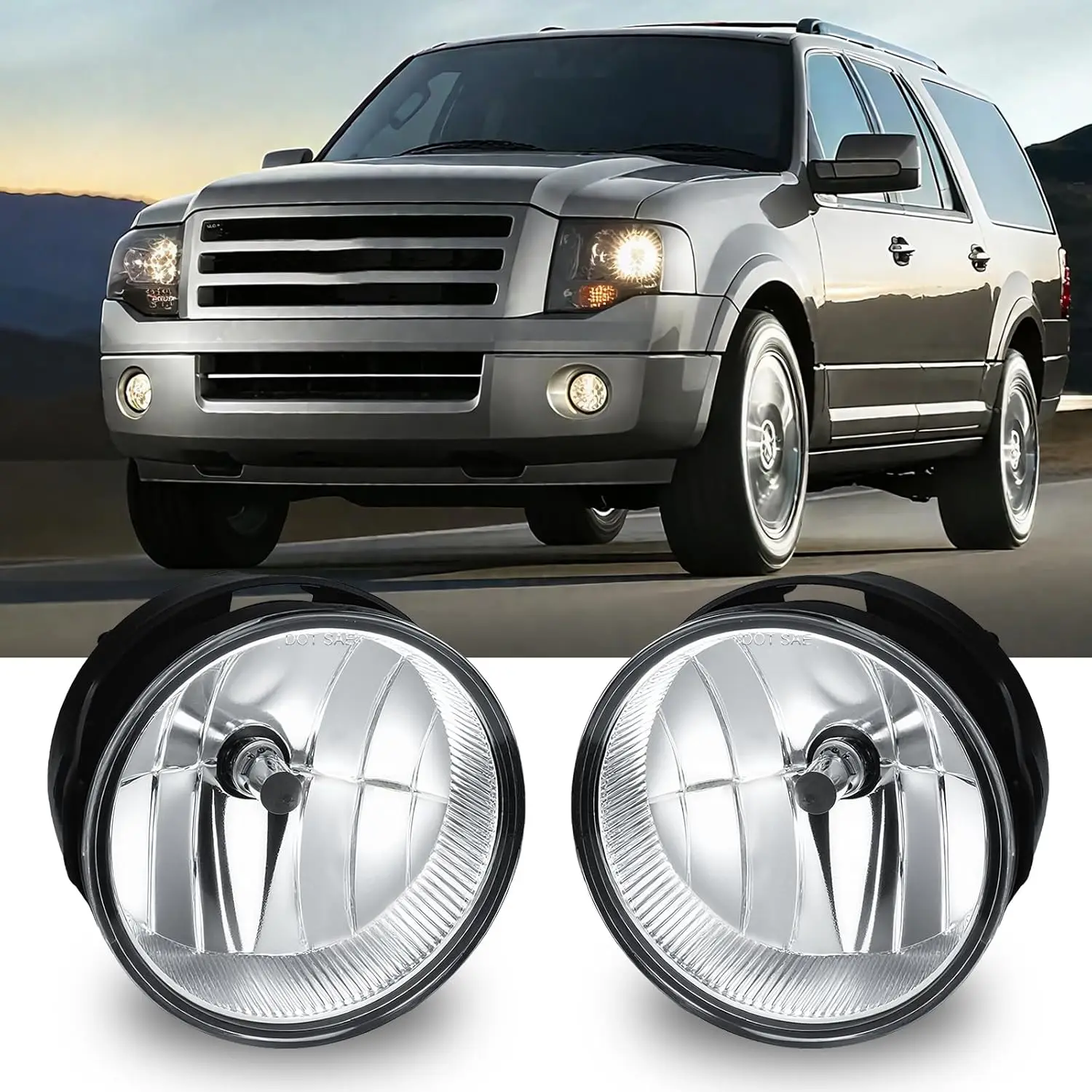 

Halogen Fog Lights Assembly for Ford Expedition 2007 2008 2009 2010 2011 2012 2013 2014 Fog Lamp for 2008-2011 Ford Ranger