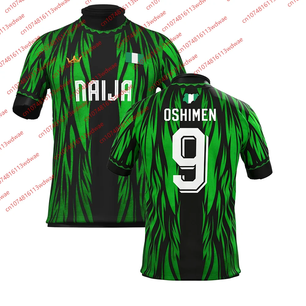 Nigeria Style clothing Football Jersey Quick-Drying Osimhen 9 Jersey Outdoor football Jersey Tracksuit Special Edition Kid Tee