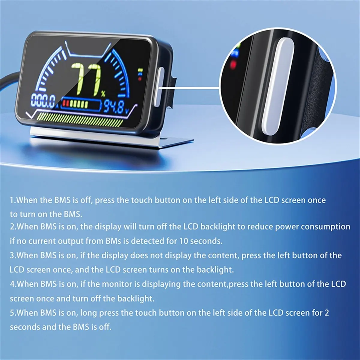 [N82R] Accessory 2 Inch LCD Display Screen with Active Switch Monitor for JK Smart