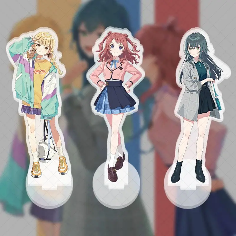 Gakumasu Gakuen Idolmaster Saki Hanami Kotone Fujita Temari Tsukimura Acrylic Stand Figure Hanging Accessories