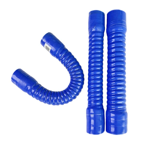 Imagen 2 del producto Manguera de silicona azul Tubo corrugado de alambre de acero Tubo de entrada de alta presión y alta temperatura Intercooler Conexión del filtro de aire