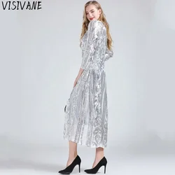 Fashion Elegant Jackets Woman Outfits Casaco Feminino Sequin Long Jacket Women Clothing Cardigan Coat Chaqueta Mujer Outerwear
