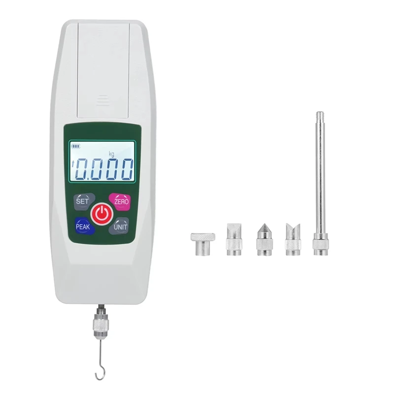 GTBL Digital Force Gauge Push And Pull Tester Meter Mini Dynamometer N Kg Lb Oz 500N/50Kg/110Lb/1800Oz 1% Accuracy