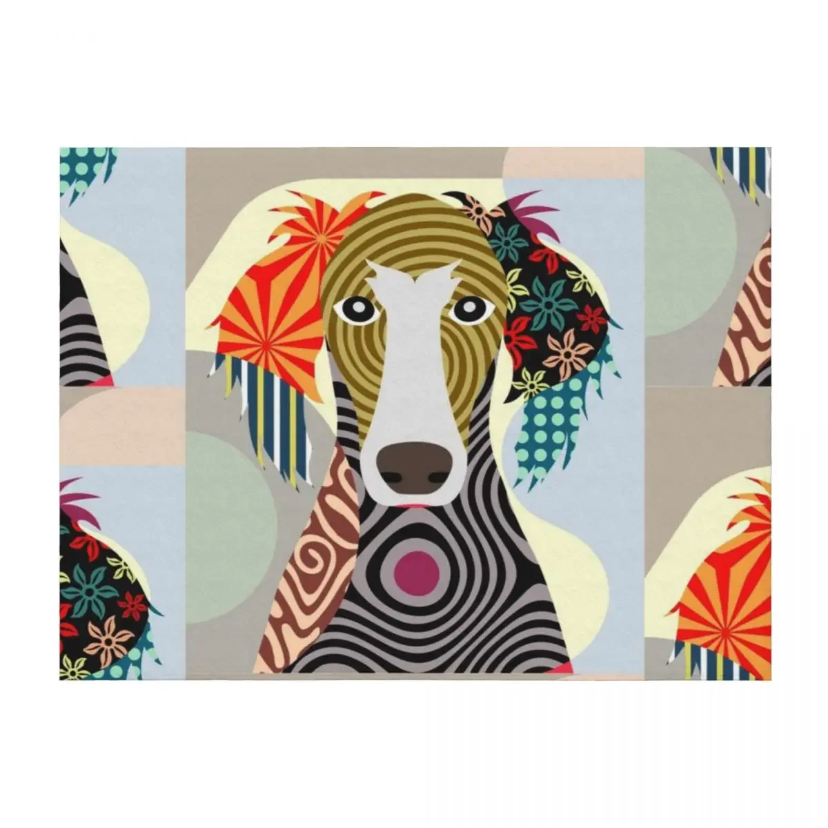 

Saluki Throw Blanket bed plaid christmas decoration wednesday Flannel Blankets