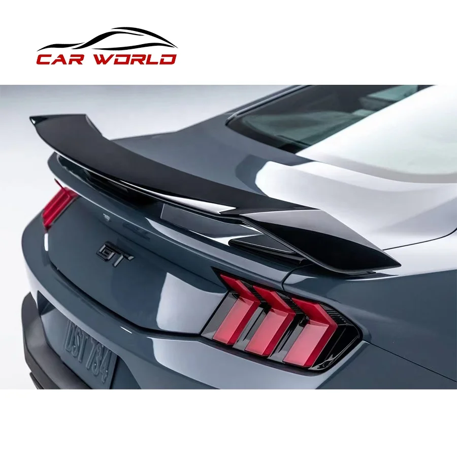 High Material Car Spoiler For 2024 Mustang Car Rear Spoiler For 2024 Ford Mustang ABS Plastic Material carbon look color