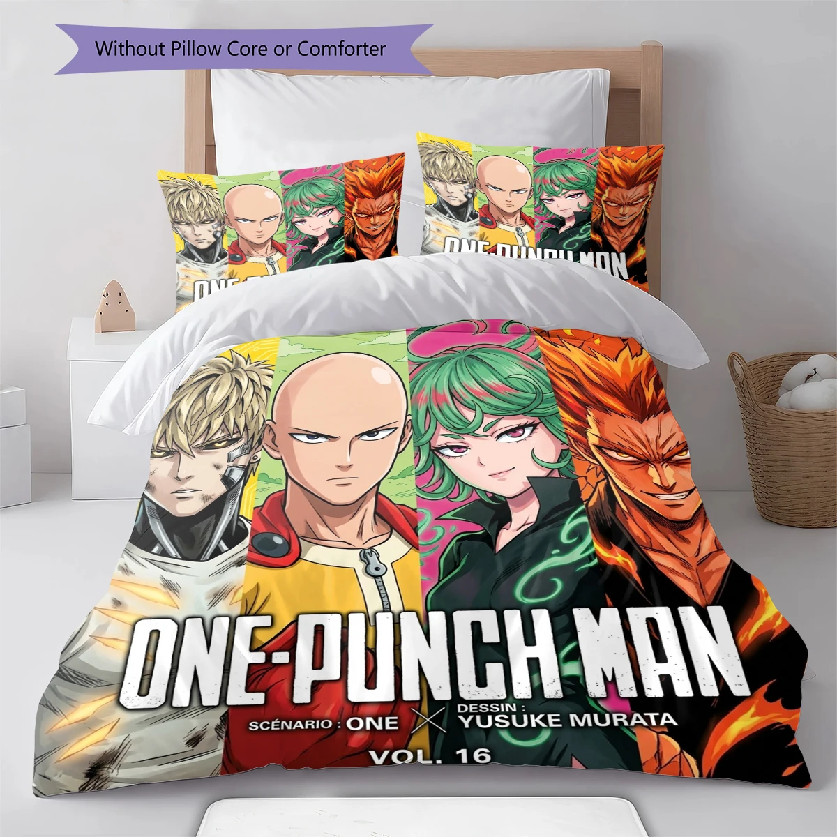 One-Punch Man Duvet Cover Soft Comfortable, Kids Bedding Gift,Size with Different Sizes -HE43