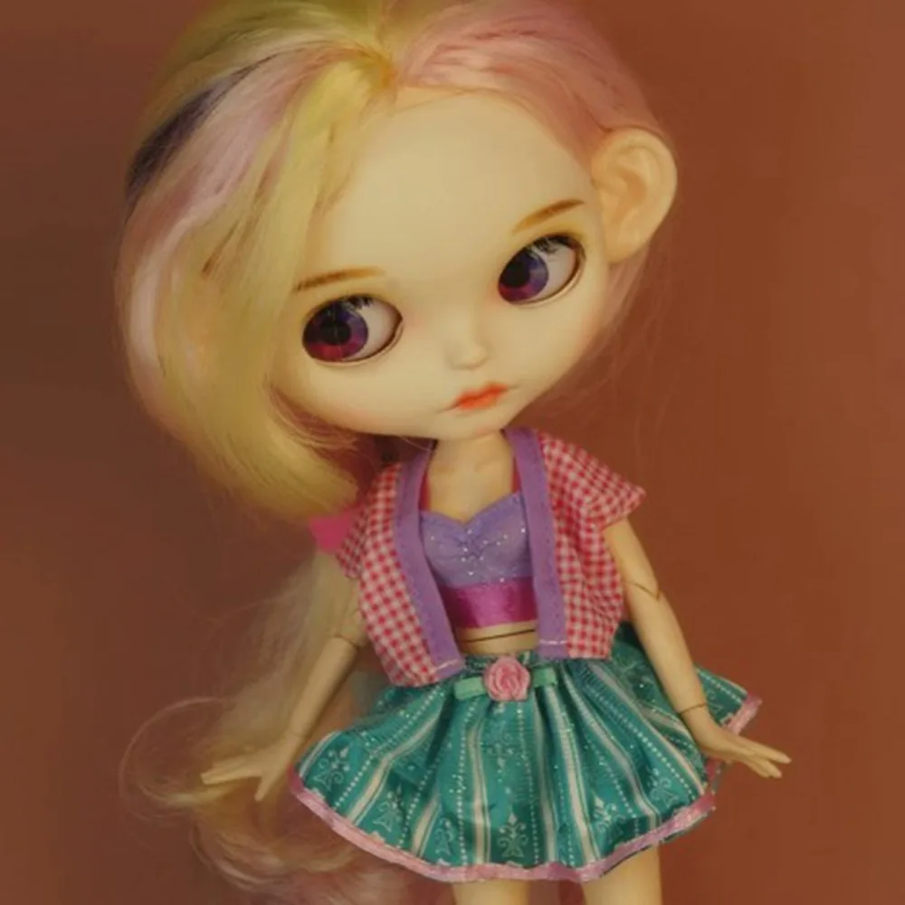 Fashion Elegant Jeans Pants Cute Mini Simple Dresses Coat DIY Accessories Princess Gauze Skirt for azone19 ICY DBS Dolls