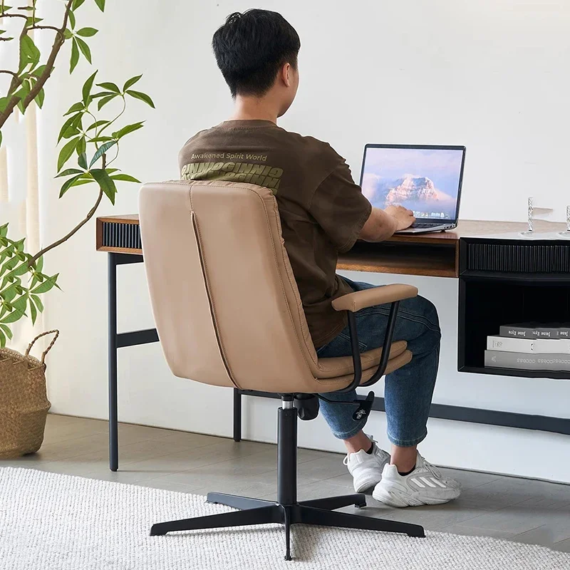 

Student Salon Chair Luxury Leather Computer Home Comfort Sedentary Simple Office Chair Comfortable Taburete Trendy Furniture