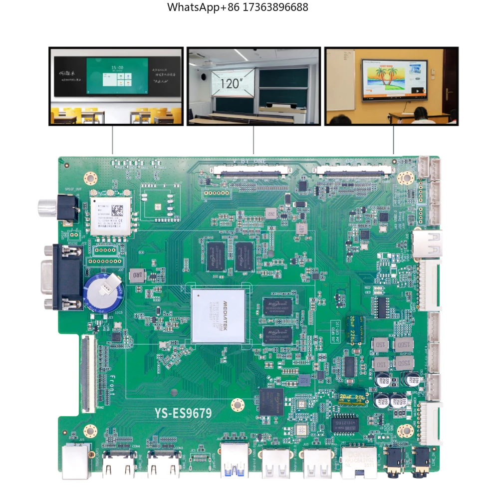 YS-ES9679 MediaTek MT9679 Android14 SBC Board 4GB VbyOne 4K Embedded Motherboards for All-in-One Smart Whiteboard Display