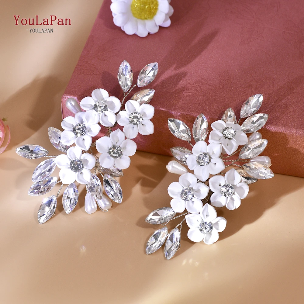 Youlapan-ラインストーンの花の靴のバックル,シルバーカラー,手作りのクリップ,ハイヒールのアクセサリー,結婚式,花嫁,hx71