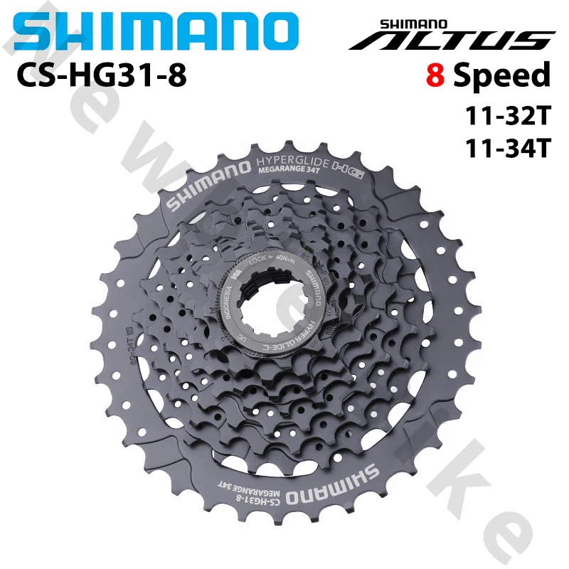 Shimano 8-biegowa kaseta CS-HG31-8 Koło zamachowe Zębatka CS-HG31 8S 8V 11-32T 11-34T Łańcuchy do rowerów górskich MTB 32T 34T
