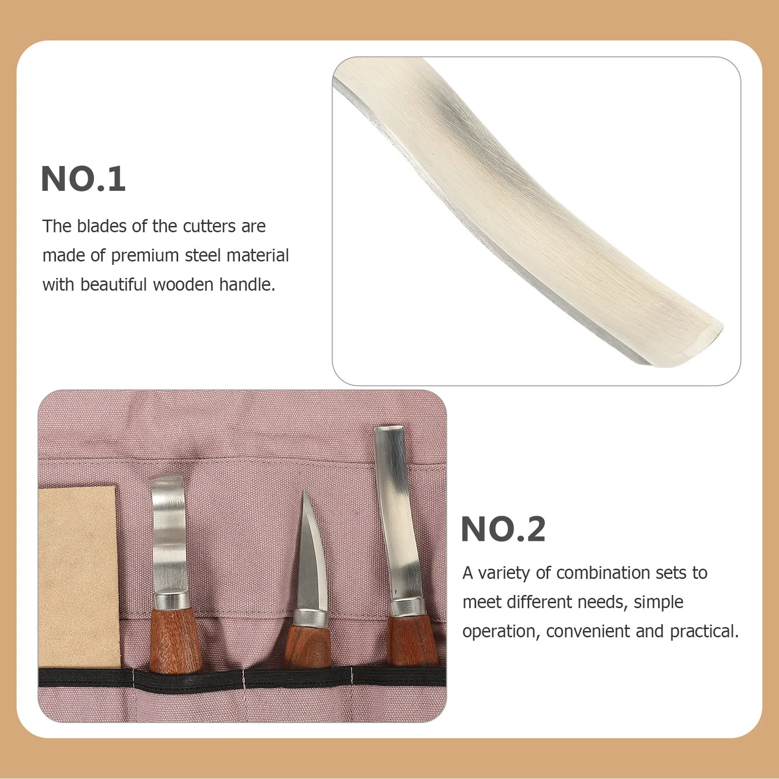 1 مجموعة من أدوات نحت الخشب مقبض مريح دائم النجارة مجموعة الحفر للحرف اليدوية النحت أداة النجار بسيطة #1