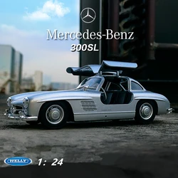 Welly 1:24 Mercedes Benz 300SL Alloy Sports Car Model Diecasts Metal Toy Classic Racing Car Vehicles Model Simulation Kids Gifts