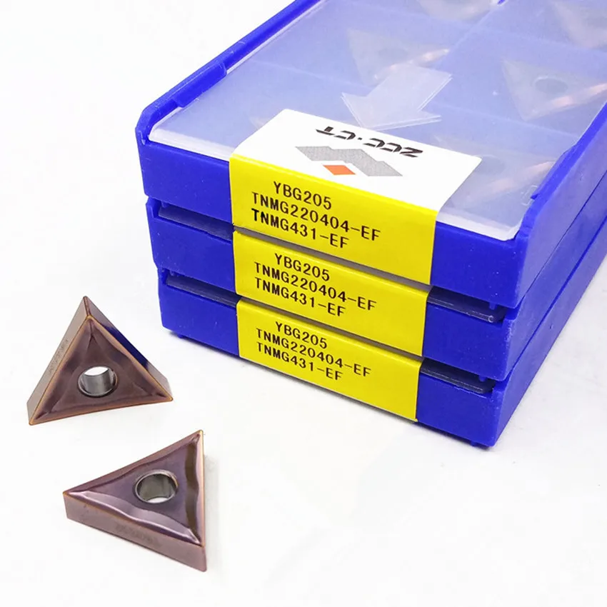 TNMG220404-EF YBG202/TNMG220408-EF YBG202/TNMG220404-EF YBG205/TNMG220408-EF YBG205 ZCC.CT inserti in metallo duro CNC 10 pz/scatola