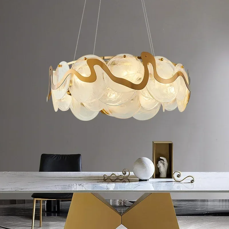 2026 Modern Minimalist Luxury LED Pendant Lights Nordic Crystal Chandelier Home Room Decoration Dinning Living Bedroom Lamps Fix