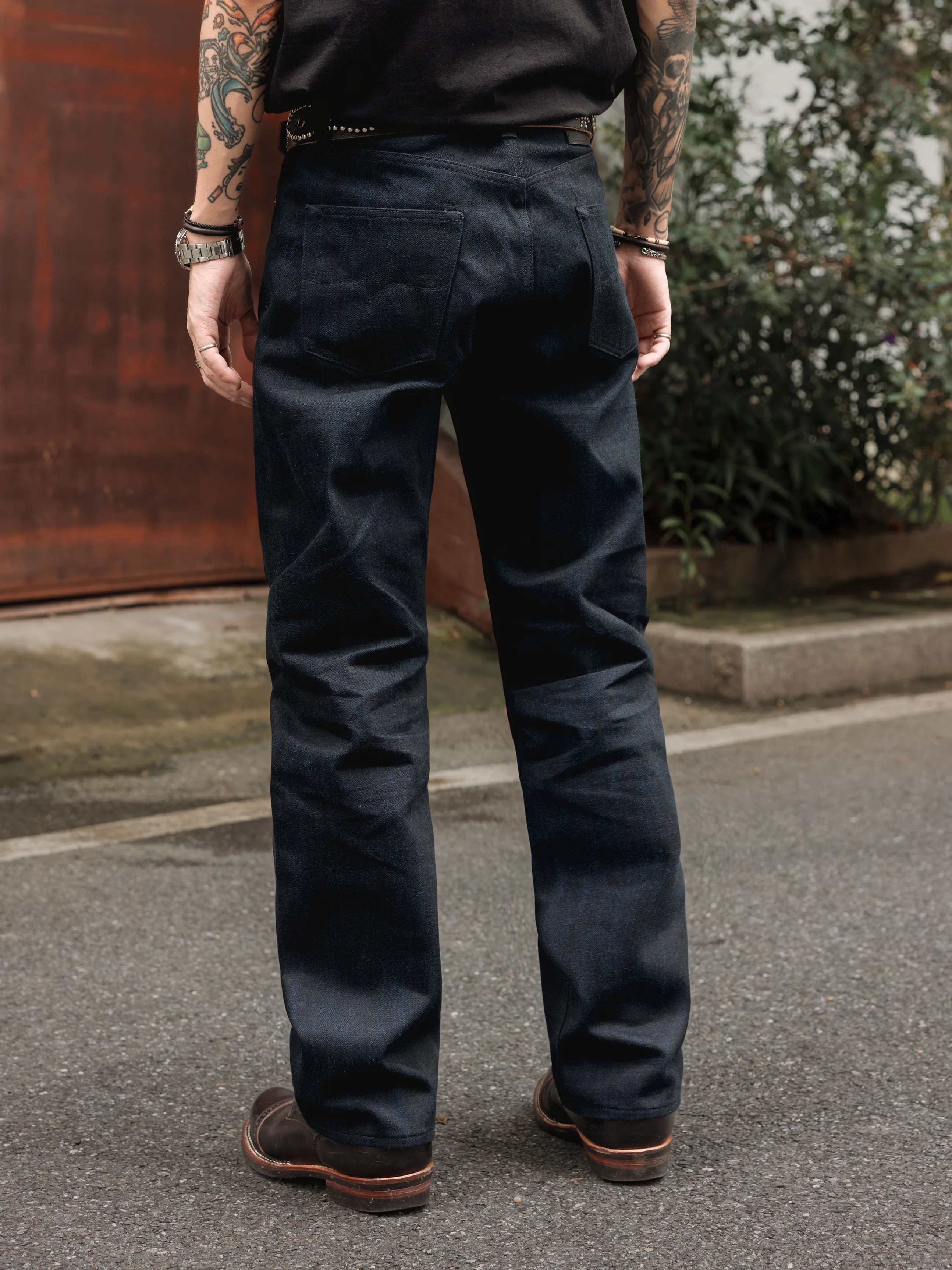 634S-0008 Red Tornado 16oz Loose Fitting Raw Denim Jeans Zipper Fly Super Quality Indigo Selvage Unwashed Pants Unsanforized