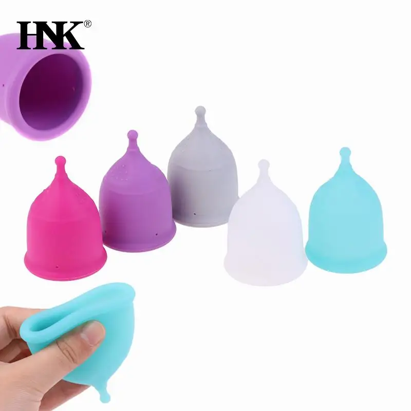 Reusable Silicone Cup Menstrual Medical Lady Cup Collector Menstrual Purple Color Menstrual Cup For Women Feminine Hygiene