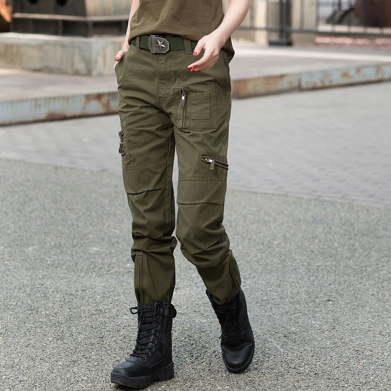 New Women 101 Cargo Pants Military Clothing Tactical Pants Multi-Pocket Cam Cotton Trousers