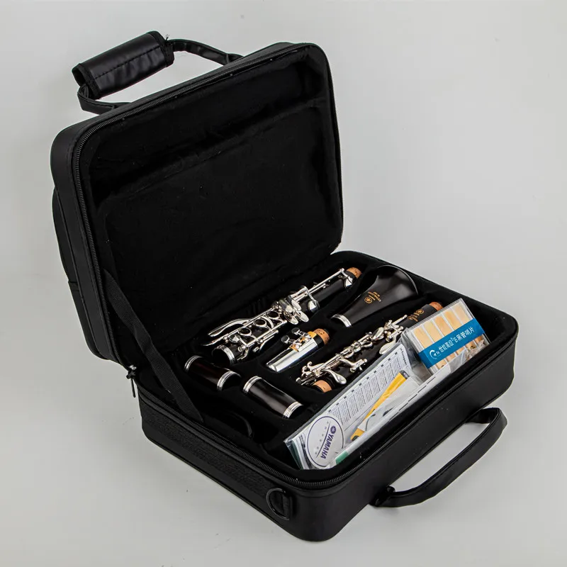 650 Professional Bb Clarinet  PRESTIGE Ebony Clarinets Ebony Wood Silver Plating Key Musical Instruments Case Mouthpiece Reeds