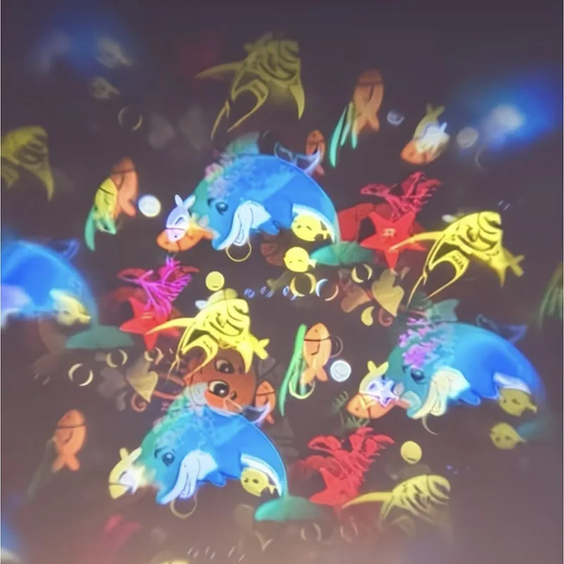 Kids Bedroom Cartoon Ocean LED Projector Lamp, Christmas Night Light, Party Stage Holiday Decoration view 2