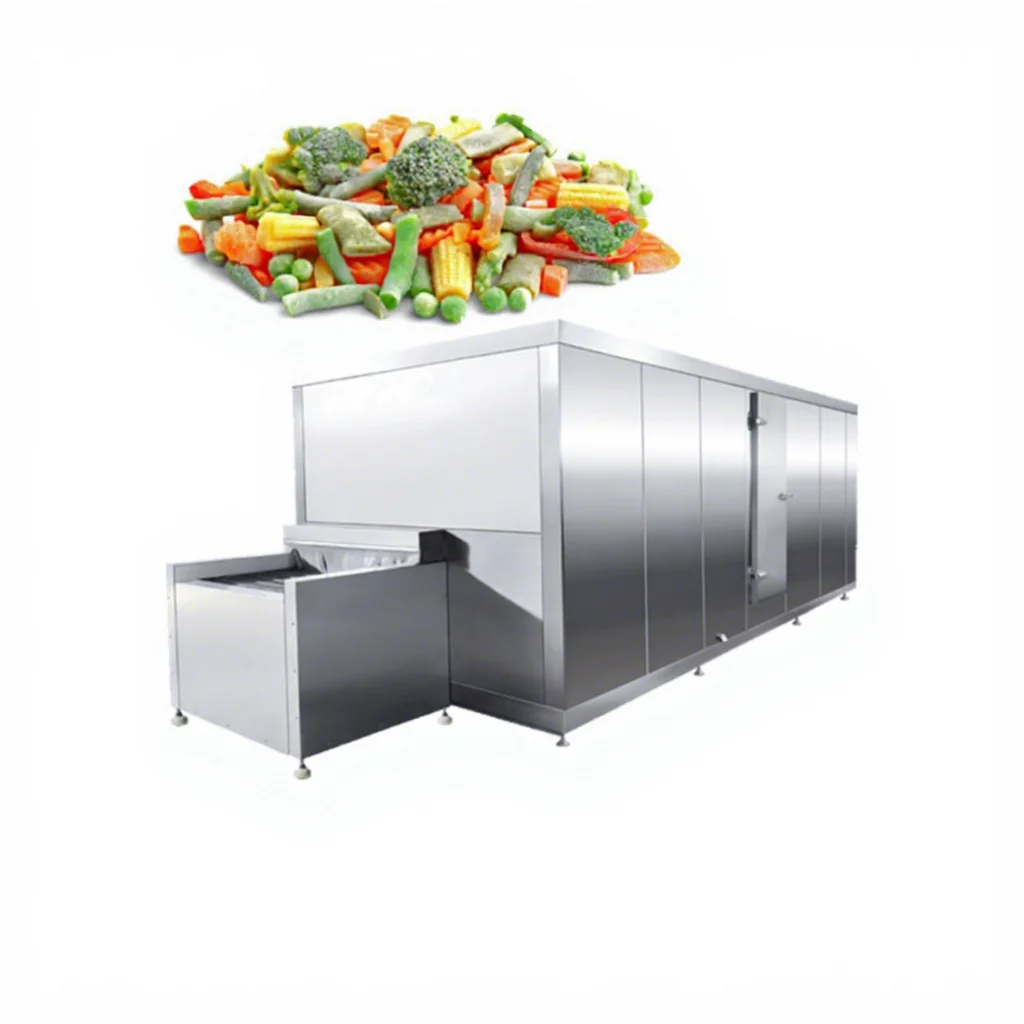 Mini iqf chicken freezing low temperature fast flash impact cooling tunnel blasting freezer