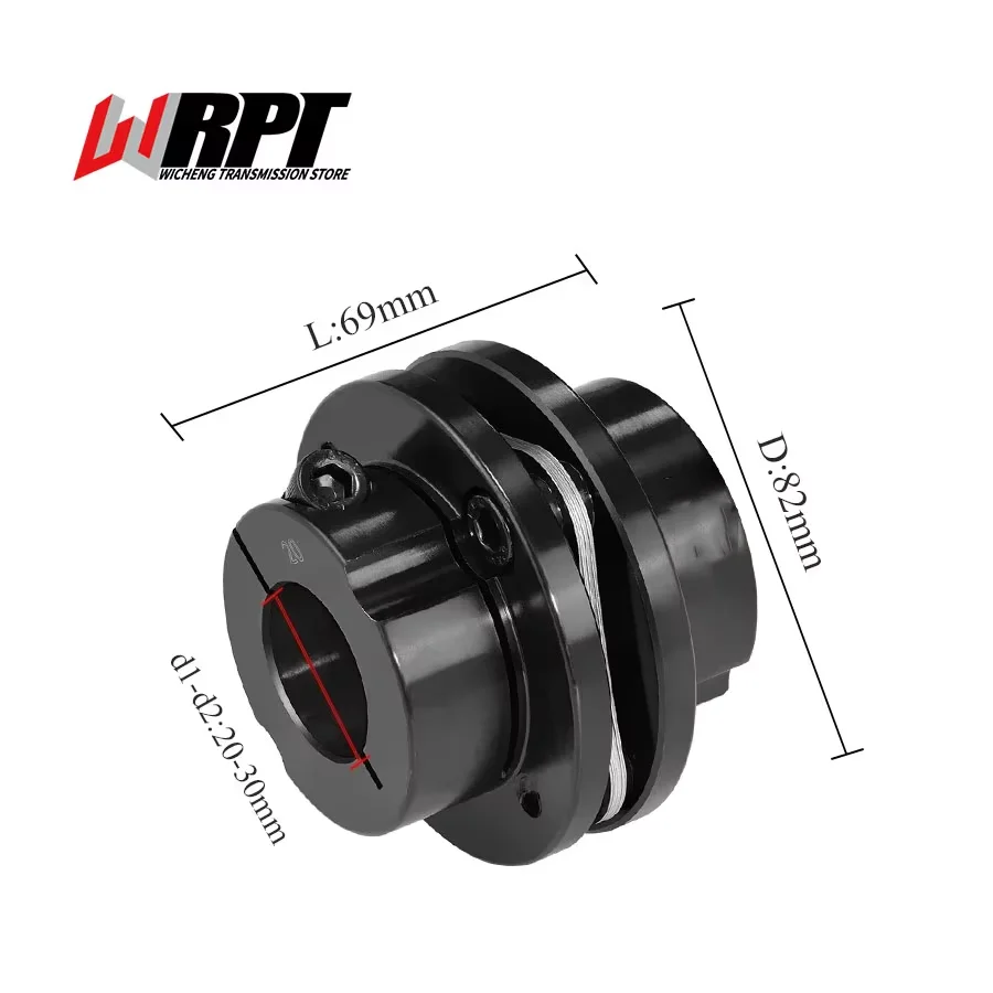 

CSTGC Clamping Step Flange Coupling 45# Steel High Torque Coupling Elastic Diaphragm Coupling CSTGC-82X69