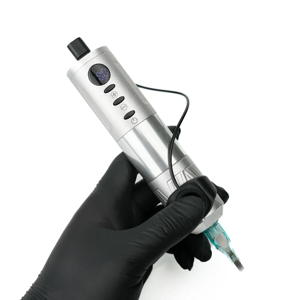 Wireless Tattoo Machine Rotaty Battery Pen Coreless Motor with 1450 mAh LED Digital Display Portable Power Pack  For Body Art