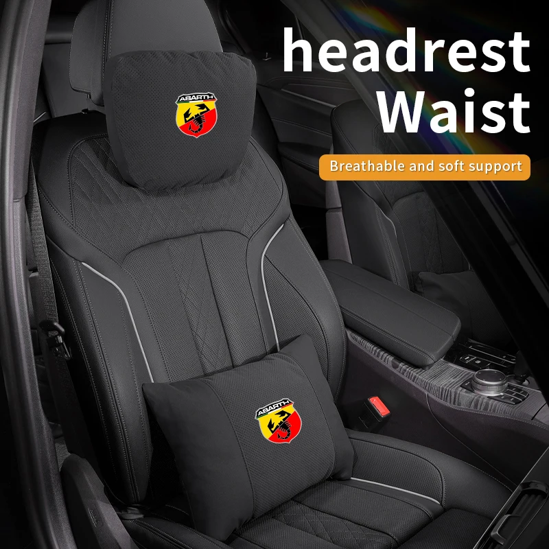 Für Abarth 595 695 500 500e 500c 500x 500l PUNTO BRAVO DUCATO Auto-Kopfstütze Nackenstütze Sitz-Lendenkissen Weiches Nackenkissen
