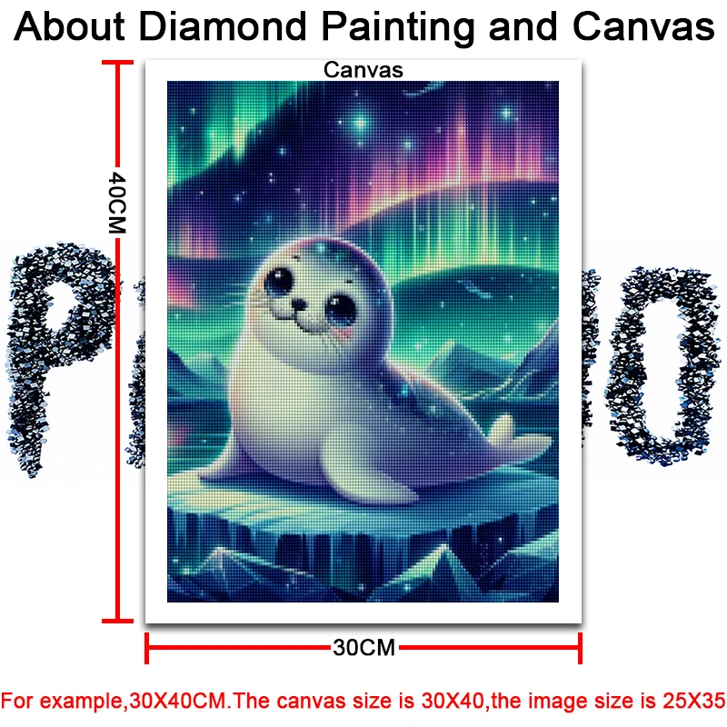 الوافدين الجدد الماس الفن اللوحة أورورا الكلب البطريق الثعلب ختم ديكور المنزل كامل مربع ومستدير فسيفساء التطريز عبر غرزة بيع