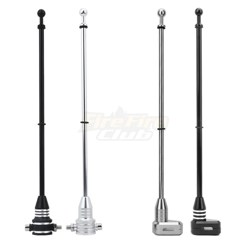 Motorcycle Black Chrome Rack Flagpole Side Flag Pole Mount Luggage Rack For Harley Sportster XL883 Touring FLHT Road King Glide