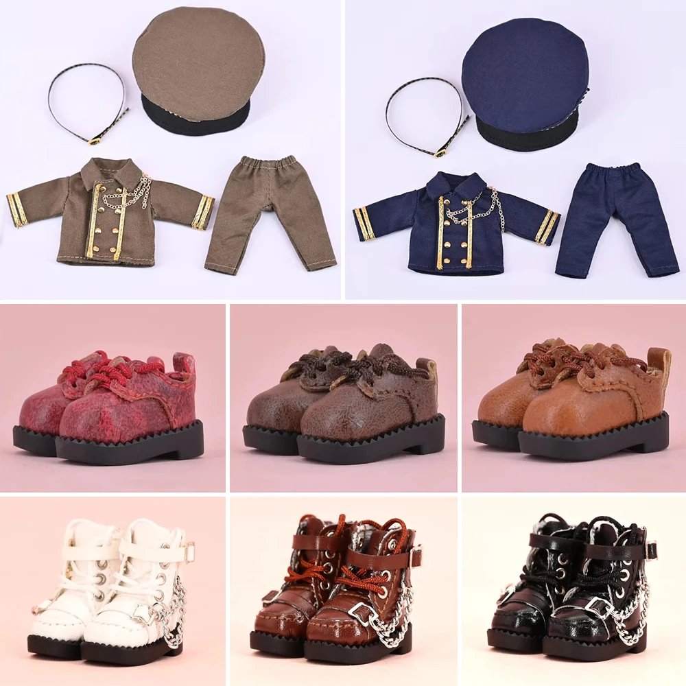 Ob11ชุดเครื่องแบบทหารเสื้อสูทกันลมหมวกเข็มขัดสำหรับ Molly, Ymy, P9, GSC, Obitsu11, Uftoll, 1/12bjd