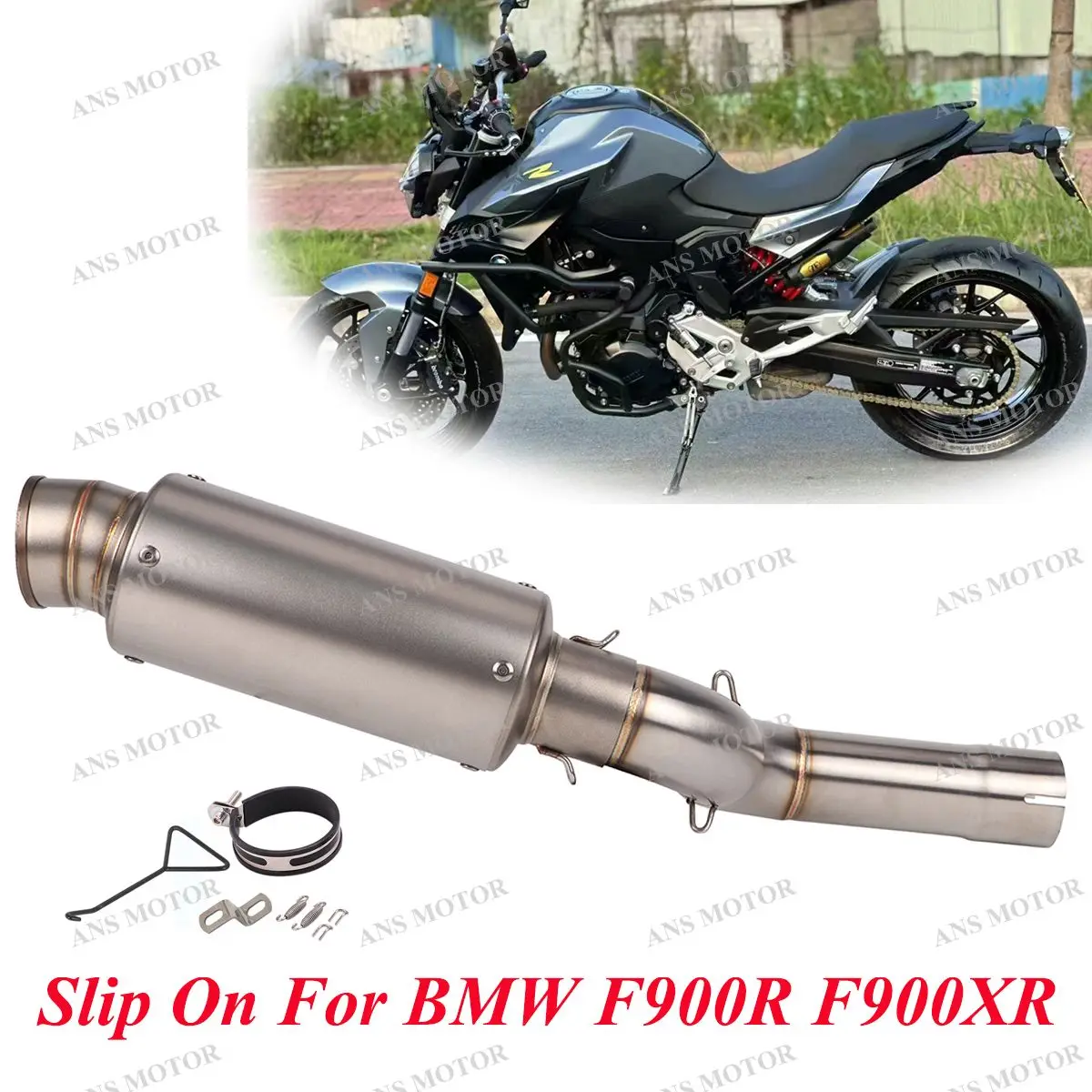 

Slip On For BMW F900R F900XR 2020-2024 Motorcycle Exhaust Escape Moto Tube Modified Muffler